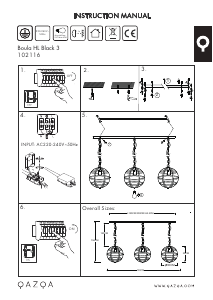 Bruksanvisning Qazqa 102116 Boula Lampa