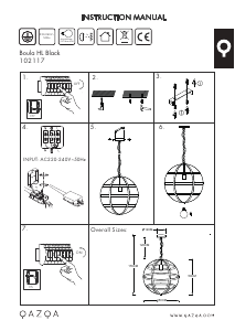 Bruksanvisning Qazqa 102117 Boula Lampe