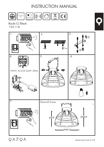 Bruksanvisning Qazqa 102118 Boula Lampe