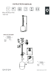 Hướng dẫn sử dụng Qazqa 102122 Bliss Đèn