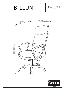 Руководство JYSK Billum Офисное кресло