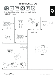 Bruksanvisning Qazqa 102343 Uvas Lampe