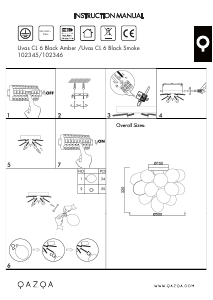 Bruksanvisning Qazqa 102345 Uvas Lampe