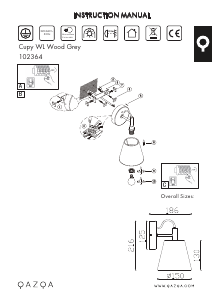 Bruksanvisning Qazqa 102364 CUpy Lampe