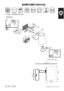 Bruksanvisning Qazqa 102365 Corky Lampe