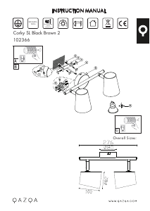 Bruksanvisning Qazqa 102366 Corky Lampe