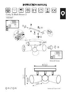 Manual de uso Qazqa 102367 Corky Lámpara