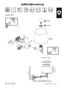 Bruksanvisning Qazqa 102370 Ladas Lampe