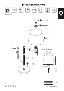 Bruksanvisning Qazqa 102373 Ladas Lampe