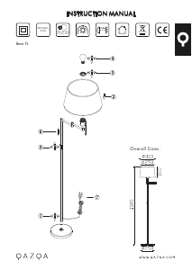Instrukcja Qazqa 102376 Ladas Lampa