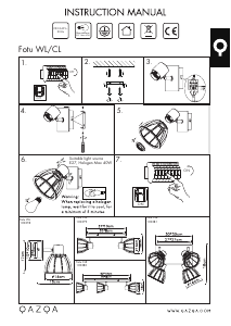 Manuale Qazqa 102378 Fotu Lampada