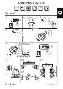 Instrukcja Qazqa 102379 Fotu Lampa