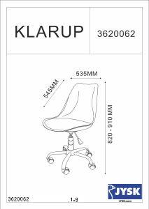 사용 설명서 JYSK Klarup 사무용 의자