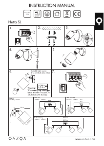 Bruksanvisning Qazqa 102394 Hetta Lampe