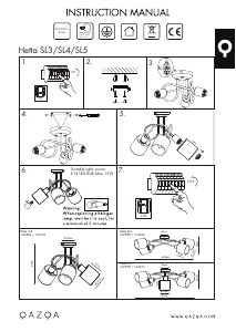 Bruksanvisning Qazqa 102398 Hetta Lampa