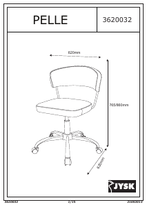 Посібник JYSK Pelle Офісний стілець