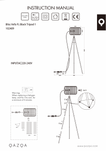 Bruksanvisning Qazqa 102409 Bliss Vefa Lampa