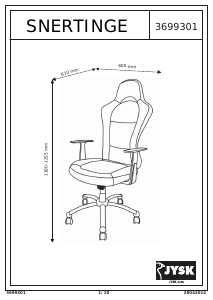 사용 설명서 JYSK Snertinge 사무용 의자