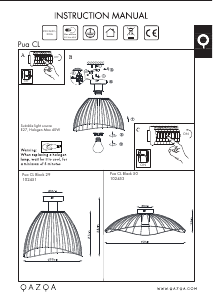 Bruksanvisning Qazqa 102453 Pua Lampe