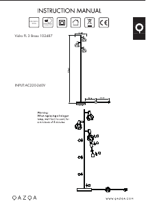 Bruksanvisning Qazqa 102487 Vidro Lampe