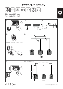 Instrukcja Qazqa 102500 Bliss Mesh Lampa
