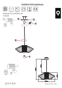 Instrukcja Qazqa 102542 Dobrado Lampa