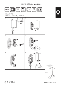 Bruksanvisning Qazqa 102677 Baleno II Lampe