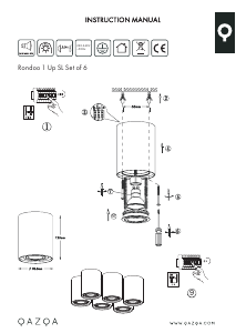 Manual de uso Qazqa 102694 Rondoo 1 Up Lámpara