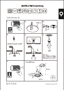 Bruksanvisning Qazqa 102817 Ude Honey Lampa