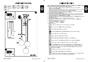 Manual de uso Qazqa 103582 Pallon Lámpara
