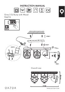 Bedienungsanleitung Qazqa 103588 Gina Leuchte