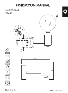 Manual Qazqa 103596 Facil 1 Lampă