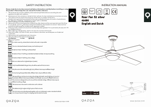 Manual Qazqa 46486 Roar 52 Ceiling Fan