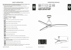 Manual Qazqa 94329 Levant 52 Ceiling Fan