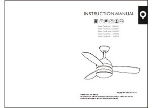 Manual Qazqa 102470 Rotar Ceiling Fan