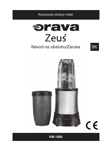 Návod Orava RM-1000 G Mixér