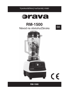 Návod Orava RM-1500 B Mixér