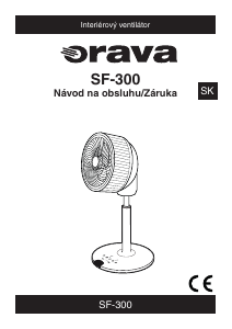 Návod Orava SF-300 Ventilátor