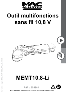 Mode d’emploi MacAllister MEMT10.8-Li Outil multifonction