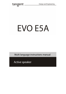 Mode d’emploi Tangent EVO E5A Haut-parleur