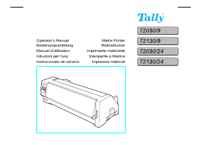 Manual de uso Tally T2030/9 Impresora
