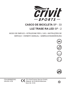 Manual de uso Crivit IAN 64300 Faro bicicleta