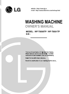 Handleiding LG WF-T8500TP Wasmachine