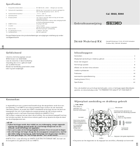 Handleiding Seiko 5D22 Uurwerk