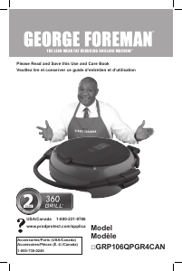 Bruksanvisning George Foreman GRP106QPGR4CAN Smörgåsgrill