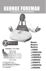 Bruksanvisning George Foreman GR50VPUQ Smörgåsgrill