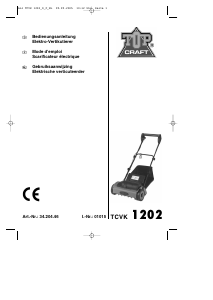 Handleiding Topcraft TCVK 1202 Verticuteermachine