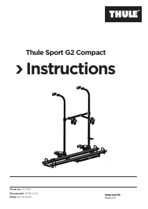 Instrukcja Thule Sport G2 Compact Bagażnik rowerowy