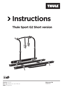 Handleiding Thule Sport G2 Short Fietsendrager