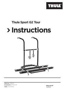 Handleiding Thule Sport G2 Tour Fietsendrager